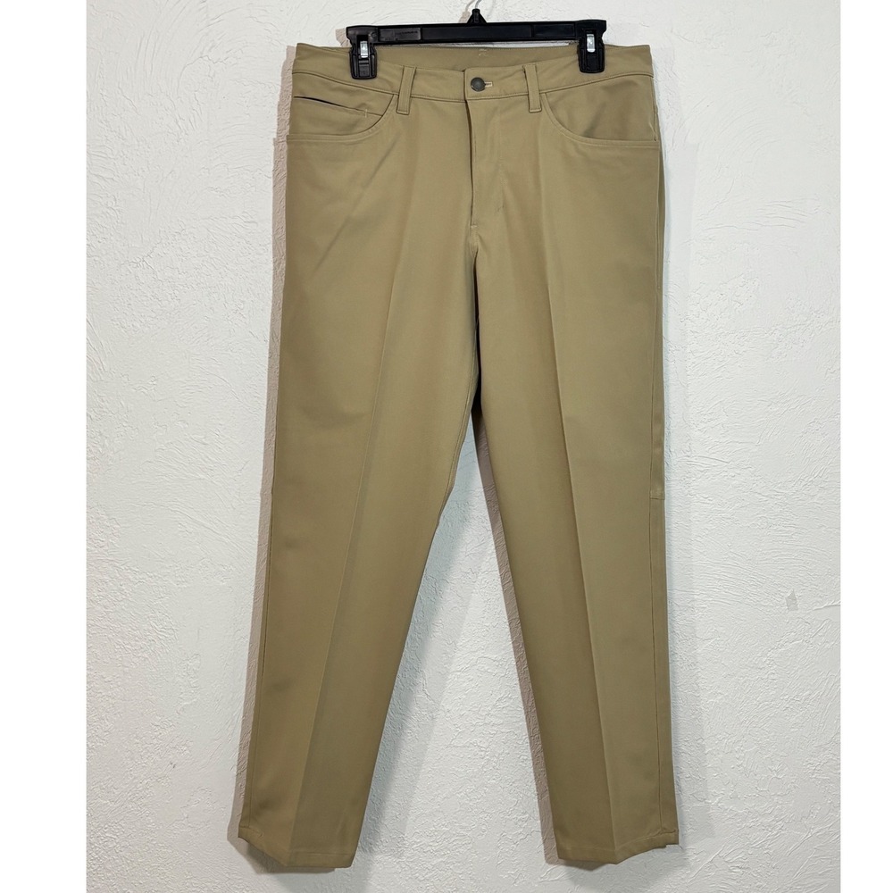 Lululemon Commission Pant Slim Mens 32x28 Tan Khaki Warpstreme Chino Trousers